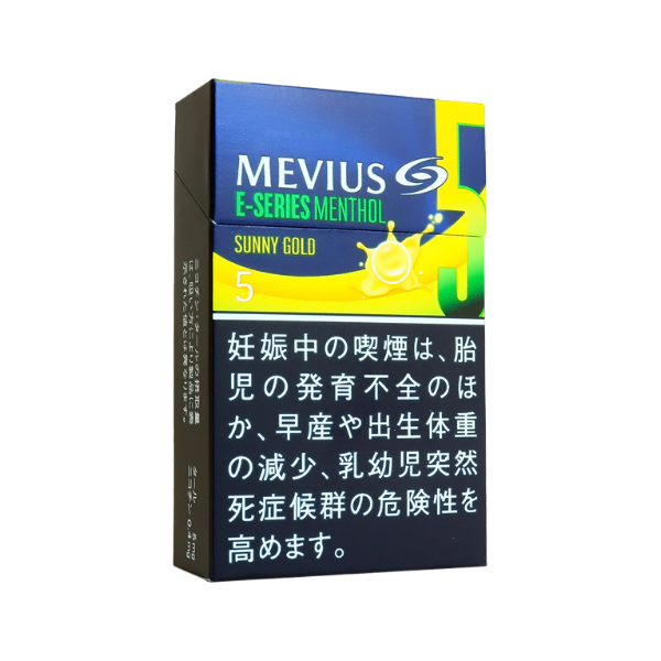 Mevius E-Series Menthol Sunny Gold Cigarettes pack